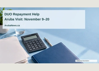 Conceptual editorial illustration of plain financial-planning papers, calculator and closed study folder on a pale blue desktop; not a documentary photograph of the people, venue or event.