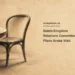 Conceptual charcoal editorial illustration of an unoccupied generic chair beside a curved table edge on parchment, with the headline Dutch Kingdom Relations Committee Plans Aruba Visit and ArubaNews.ca branding.
