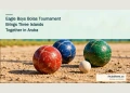 Eagle Boys Bolas Tournament Brings Three Islands Together in Aruba Conceptual editorial illustration of bolas balls on a sandy playing surface; not a photograph of the Eagle Boys tournament.