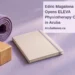 Conceptual editorial illustration of a rolled exercise mat, wooden balance block and blank notebook on a lilac tabletop, with the article headline and ArubaNews.ca branding.