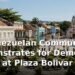 Venezuelan Community Demonstrates for Democracy at Plaza Bolivar
