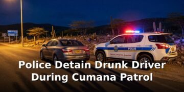 Police Detain Drunk Driver During Cumana Patrol