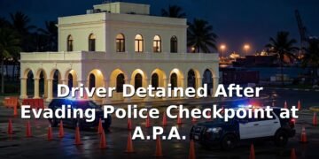 Driver Detained After Evading Police Checkpoint at A.P.A. Driver Detained After Evading Checkpoint at A.P.A.