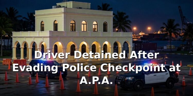 Driver Detained After Evading Checkpoint at A.P.A.