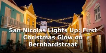 San Nicolas Lights Up: First Christmas Glow on Bernhardstraat