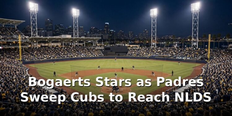 Bogaerts Stars as Padres Sweep Cubs to Reach NLDS