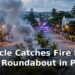Vehicle Catches Fire Near RCA Roundabout in Playa