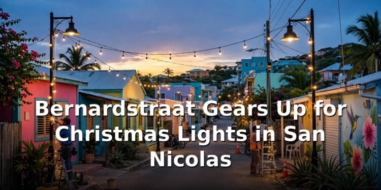 Bernardstraat Gears Up for Christmas Lights in San Nicolas