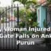 Elderly Woman Injured When Iron Gate Falls on Ankle in Purun