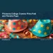 Conceptual editorial illustration: Two playful unbranded carnival hats and colorful paper streamers on a classroom table, coral and turquoise palette, bright daylight, overhead composition. Not a photograph of the actual people, event or location.