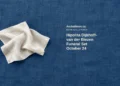 Hipolita Dijkhoff-van der Biezen Funeral Set October 24 Conceptual editorial illustration of plain folded linen on a simple surface; not actual personal belongings, a funeral venue or ceremony.