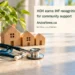 HOH Receives IHF Honourable Mention for Community Support Conceptual editorial illustration of a stethoscope, wooden homes and a plant, representing community healthcare rather than the actual award ceremony.