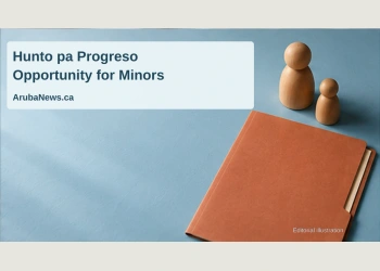 Conceptual editorial illustration of wooden parent-and-child figures and a blank application folder; not a photograph of a family or an official permit.