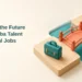 Conceptual editorial illustration of a miniature coral bridge linking a briefcase and blank notebook, symbolizing professional connections, with the Inspiring the Future headline; not an actual venue.