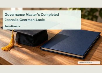 Conceptual editorial illustration of a plain graduation cap beside a closed thesis folder on a wooden desk in soft morning light, no diplomas, text, university crests or people; not a documentary photograph of the people, venue or event.