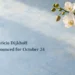 Conceptual memorial illustration of white orchids in a plain ceramic vase on a pale blue tabletop, with the article headline and ArubaNews.ca branding; not a photograph of the person or funeral.