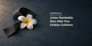 Julian Rambalde Dies After Pos Chikito Collision Conceptual editorial illustration of a single white flower beside a plain ribbon on a neutral surface; not a photograph of Julian Rambalde, his family or the collision scene.