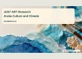 Conceptual editorial illustration of handmade abstract paper art, paintbrushes and sea-blue translucent layers suggesting a coastline; not a documentary photograph of the people, venue or event.