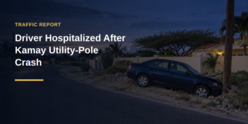 Driver Hospitalized After Kamay Utility-Pole Crash