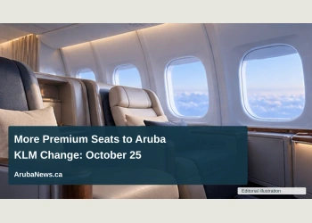 Conceptual editorial illustration of an empty generic premium aircraft cabin with broad seats and soft blue window light, no airline logos, exact aircraft configuration or people; not a documentary photograph of the people, venue or event.