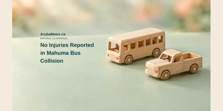Conceptual editorial illustration of generic unbranded bus and pickup models separated on a simple surface; not the actual vehicles, Mahuma location or a reconstruction of the collision.