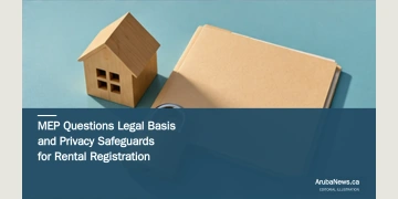 MEP Questions Legal Basis and Privacy Safeguards for Rental Registration Conceptual editorial illustration of a small model house, closed folder and padlock representing rental-registration and privacy questions.