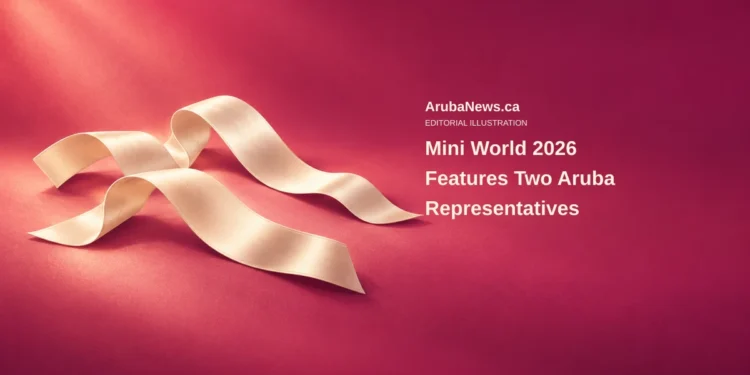 Conceptual airbrushed illustration of two plain ivory satin ribbons on rose-magenta; not actual contestants, official sashes, a title handover or competition results.