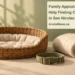 Conceptual editorial illustration of an empty wicker pet basket, plain collar and rolled blanket, with the article headline and ArubaNews.ca branding; not a photograph of missing cat Tuna.