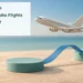Report Places Nashville–Aruba Flights in March 2027 Conceptual editorial illustration of an unbranded model aircraft above teal discs linked by a blue ribbon, with the Nashville–Aruba flights headline and ArubaNews.ca branding; not an airline photograph.