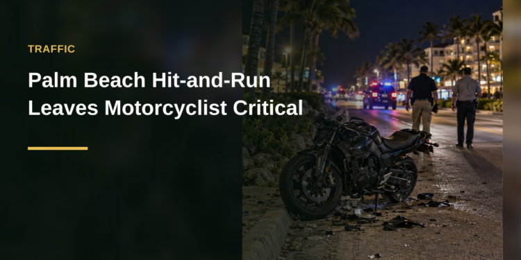 Palm Beach Hit-and-Run Leaves Motorcyclist Critical Palm Beach Hit-and-Run Leaves Motorcyclist Critical