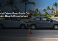 Tourist Driver Rear-Ends Car at Palm Beach Roundabout
