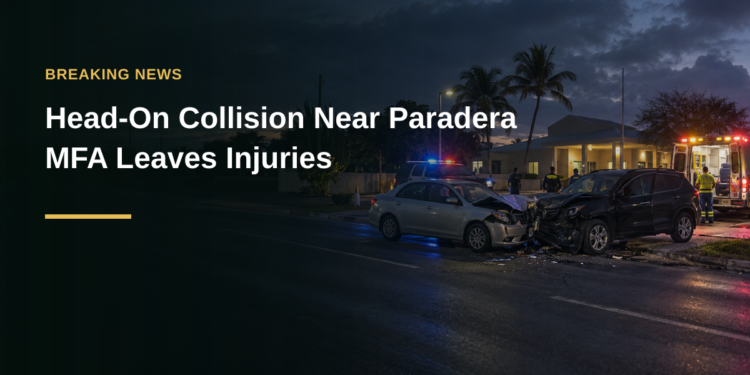 Head-On Collision Near Paradera MFA Leaves Injuries