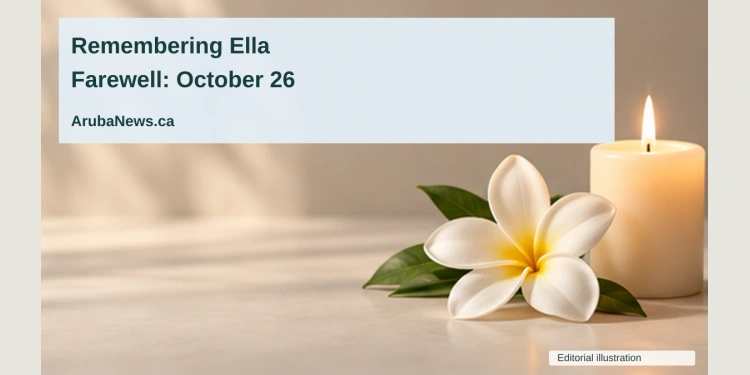 Conceptual editorial illustration of a single white flower beside a softly glowing candle on a pale neutral surface, quiet side lighting, no portrait, religious symbols or writing; not a documentary photograph of the people, venue or event.