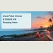 Conceptual editorial illustration of traffic cones beside a tropical coastal road at dusk, with distant anonymous vehicles and a headline about Aruba police checks; not a photograph of the reported checks.
