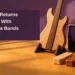 Rocktober Returns October 23 With Three Aruba Bands Conceptual editorial illustration of a wooden guitar form, plain amplifier and rhythm blocks on an ochre tabletop, with the article headline and ArubaNews.ca branding.
