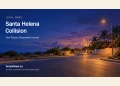 Conceptual editorial illustration of an empty Aruba road junction at dusk; no actual crash, vehicles involved or injured people are depicted.