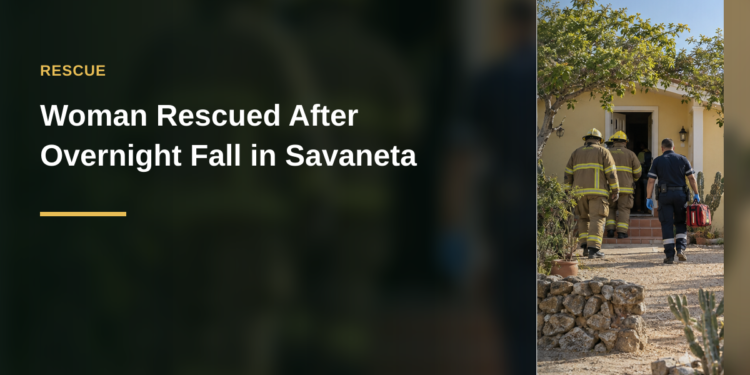 Woman Rescued After Overnight Fall in Savaneta