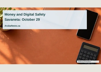 Conceptual editorial illustration of a notebook, blank-screen smartphone and calculator on a sunny terracotta desk with a small plant, overhead perspective, no writing or institutional marks; not a documentary photograph of the people, venue or event.