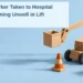 Conceptual editorial illustration of an empty wooden model utility lift beside a cone and closed case, with the article headline and ArubaNews.ca branding; not the Sero Blanco scene.
