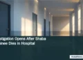 Conceptual editorial illustration of an empty sunlit corridor with closed doors; not a photograph of Shaba Police Station or incident evidence.