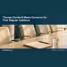 Conceptual editorial illustration: Empty formal meeting chairs, plain notebook and water glass in an airy cream and teal interior, diagonal composition; no people, actual government office, flags, seals, logos or text. Not a photograph of the reported people or event.