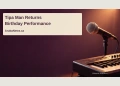 Conceptual editorial illustration of a microphone and keyboard, not a photograph of Tipa Man or Sandra’s Garden.