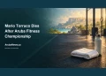 Editorial illustration of an empty fitness lane with a towel and water bottle; not the actual championship venue. Headline and ArubaNews.ca branding.