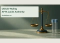 Conceptual editorial illustration of balance scales and blank laboratory sample tubes, representing a competition-law dispute; not evidence from the case.